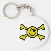 Smiley Jolly Roger Key Chains