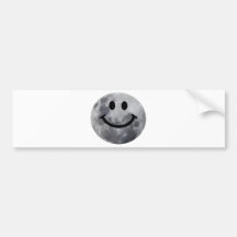 Smiley Moon Bumper Stickers