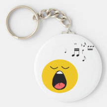 Smiley singer keychain