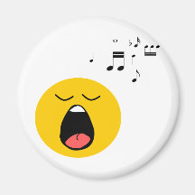 Smiley singer magnet