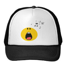 Smiley singing his little heart out trucker hats