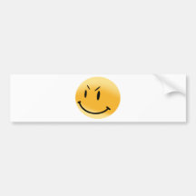 Smiley Smart Expression Bumper Stickers