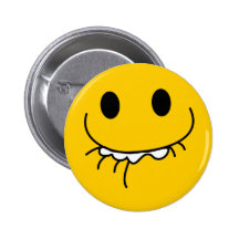 smileypfffLARGE Pinback Button