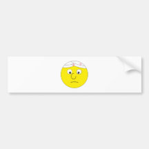 smilie verbunden bandaged auto aufkleber