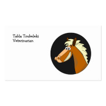 Smiling Cartoon Horse Business Cards