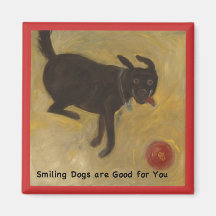 Smiling Dogs Refrigerator Magnets