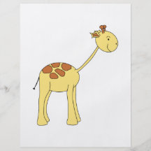 Smiling Giraffe. Cartoon. Flyer Design