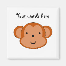 Smiling monkey fridge magnet