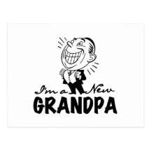 Smiling New Grandpa T-shirts and Gifts Post Cards