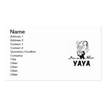 Smiling New Yaya Tshirts and Gifts Business Card Templates