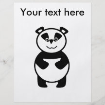Smiling panda bear full colour flyer