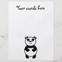 Smiling panda bear full colour flyer