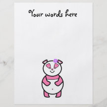 Smiling pink panda flyer