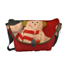 Smiling snowman courier bags