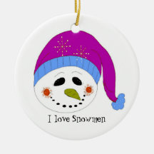 Smiling Snowman Ornament