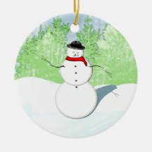 Smiling Snowman Ornament