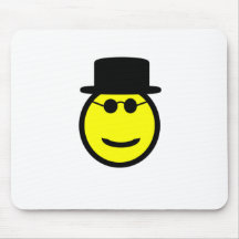 Smiling Tophat Mouse Pads