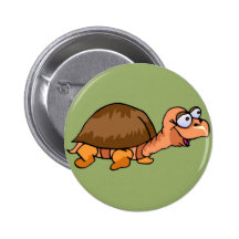 Smiling Turtle Cartoon on Green Background Buttons