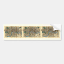 Smith's new map of London 1860 Bumper Stickers