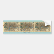 Smith's new map of London 1860 Bumper Stickers