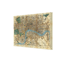 Smith's new map of London 1860 Gallery Wrap Canvas