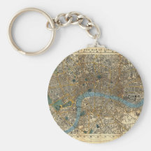 Smith's new map of London 1860 Key Chain