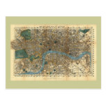 Smith's new map of London 1860 Post Card