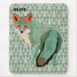 Smokey Amber Fox Butterfly Personalised  Mousepad mousepads