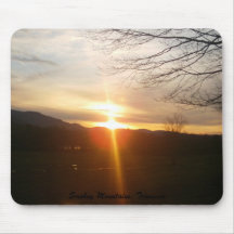 Smokey Mountains Sunset Mouse Pad
