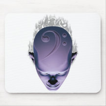Smokin' Bass Head Mouse Pads