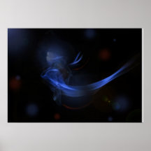 Smoky Blue Ghost Story Poster Print