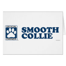 SMOOTH COLLIE_Blue Greeting Card