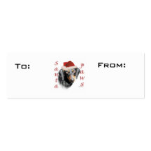 Smooth Dachshund Paws Gift Tags Business Card