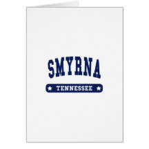 Smyrna Tennessee College Style tee shirts Greeting Card