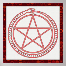 Snake and Pentagram Poster