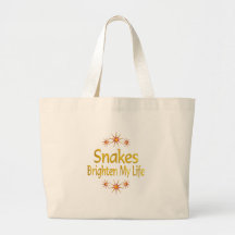 Snakes Brighten My Life Tote Bags