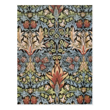 Snakeshead design by William Morris Postcards
