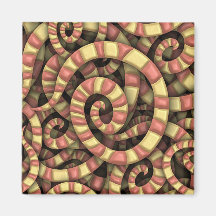 Snaky Spirals Refrigerator Magnets