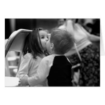 Sneaking a Kiss Greeting Card