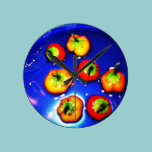 Snorkeling Peppers wall clocks
