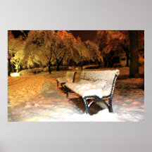 Snow Bench Posters