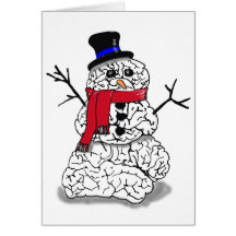 Snow Brain Greeting Cards