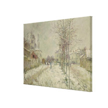 Snow Effect Stretched Canvas Print