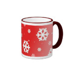 Snow Flake Red Mug