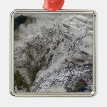 Snow in Europe Christmas Ornaments
