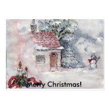 Snow landscape, Merry Christmas! Business Card