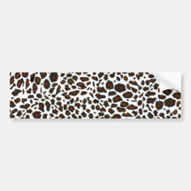 Snow Leopard Print Bumper Stickers