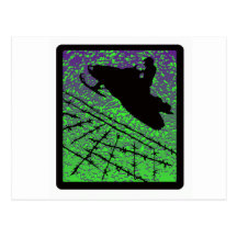 SNOW MOBILE BOREALIS POST CARD