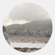 Snow Puppet Round Sticker