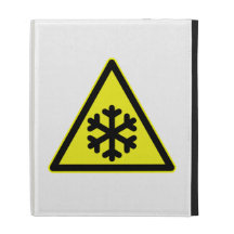 Snow Warning Sign iPad Folio Cover